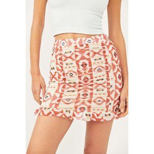 NWT Free People Romi Mesh Mini Skirt / Geometric Combo